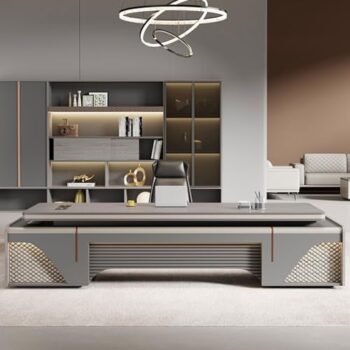 LSIGHTUS Luxury 94 Inch L-Shaped Executive Desk with Lateral File Cabinet, Modern Large Wood Office Desk Gaming Table Business Furniture Set Workstation for Home Office : Home & Kitchen