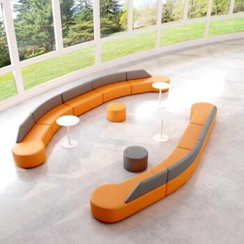 TBJEN Unusual Modern Leisure Sofa,Classic Reading Sofas,Round Corner Design,Commercial Seating,Upholstered Furniture,for Home, Daycare, Preschool, Library,Hotel,Office,Com A9 : Home & Kitchen